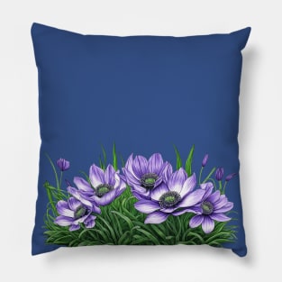 Anemone flowers Pillow