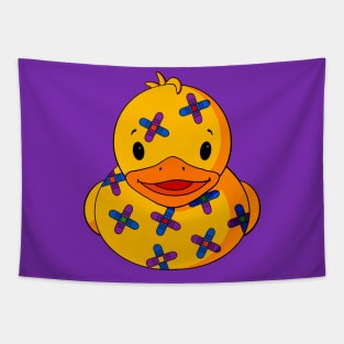 Bandaid Pattern Rubber Duck Tapestry