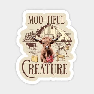 Moo-tiful Creature Highland Cow Magnet