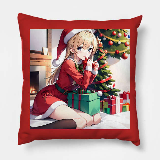 Christmas Anime Pillow by Oldetimemercan