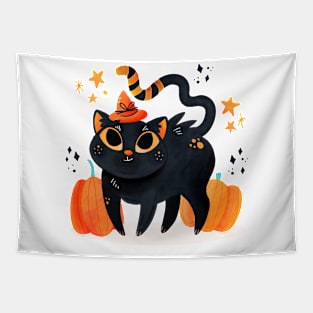 Witch cat Tapestry