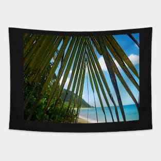 Hidden Tropical Island Beach Tapestry