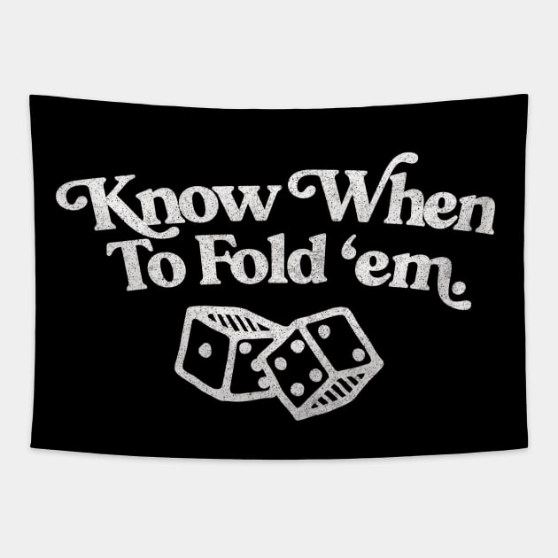 Know When to Fold 'Em / Original Retro Faded Design Tapestry by DankFutura