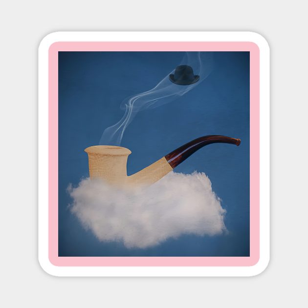 Rene Magritte Pipe Smooking Magnet by mgpeterson590