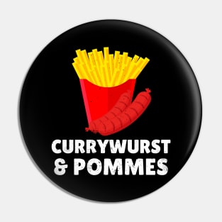 Currywurst & Pommes Bratwurst Fastfood Pin