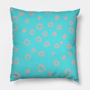 Abstract boho light gray bubble pattern Pillow