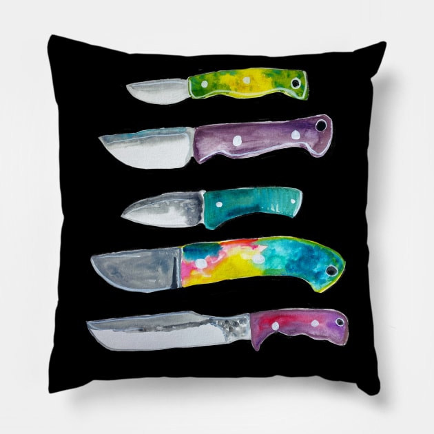 Knives Pillow by Mary Mastren