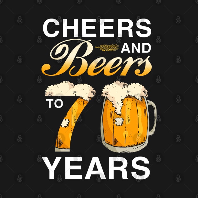 Cheers and Beers to 70 Years by Sunset beach lover