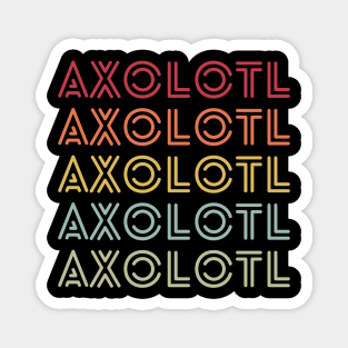 Retro Style Axolotl Magnet