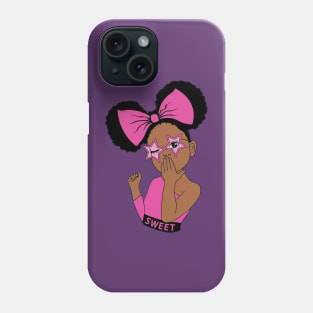Cute little afro girl Phone Case