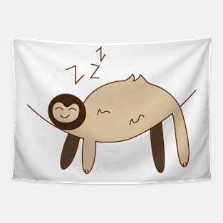 Adorable sleeping sloth Tapestry