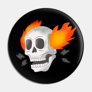 The skull on fire Pin