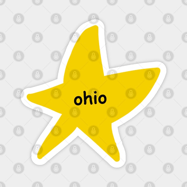 Ohio gold star Magnet by Hydroxyl Design