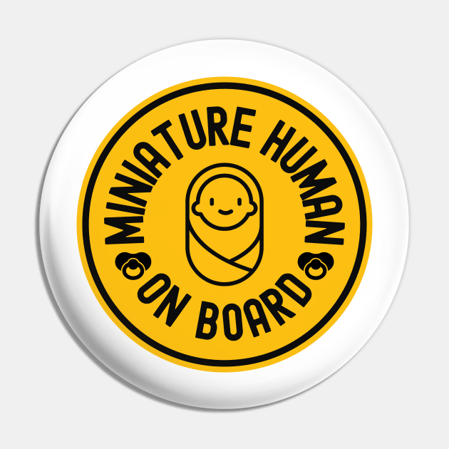 Baby On Board Miniature Human Bumper Pin by FTF DESIGNS