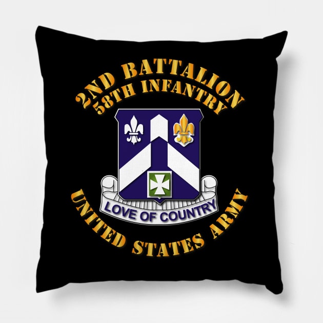 2nd Bn - 58th Infantry Pillow by twix123844