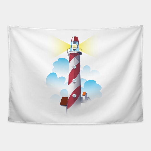 Lighthouse Tapestry by nickemporium1