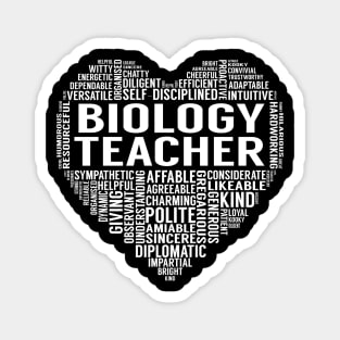 Biology Teacher Heart Magnet