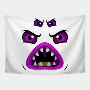 4 eyed monster face Tapestry