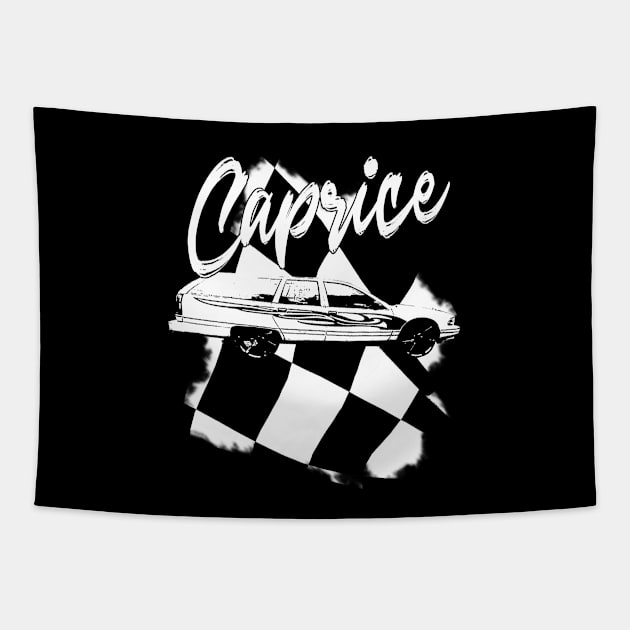 Caprice Wagon Tribal Wings Tapestry by Black Ice Design