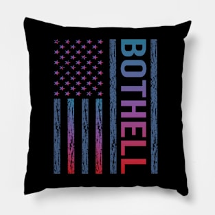 Blue Red Flag - Bothell Pillow