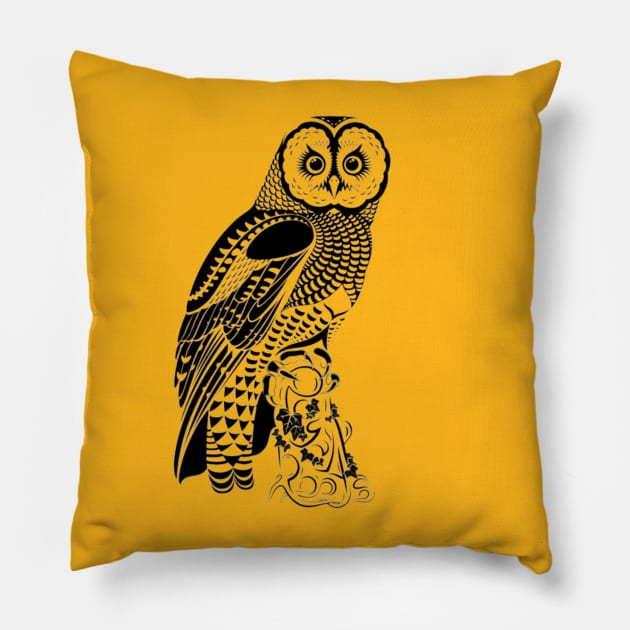 Royal Roots Spotted Owl Logo Pillow by DJ RunDat