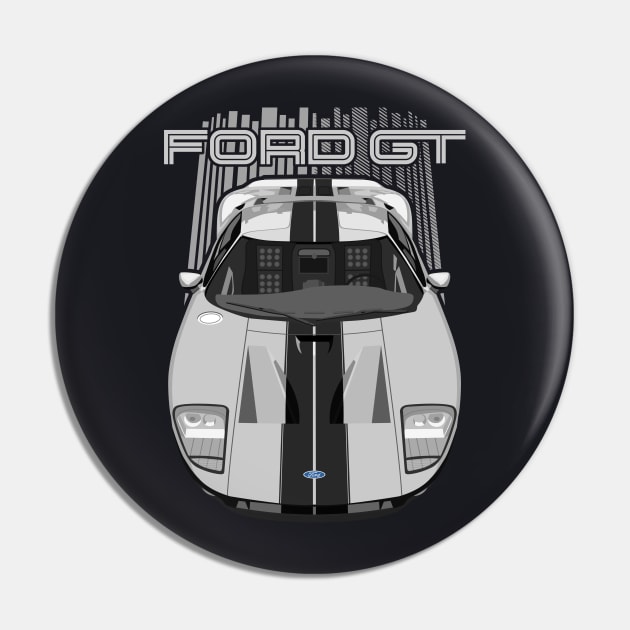 Ford GT-2005-2006-silver and black Pin by V8social