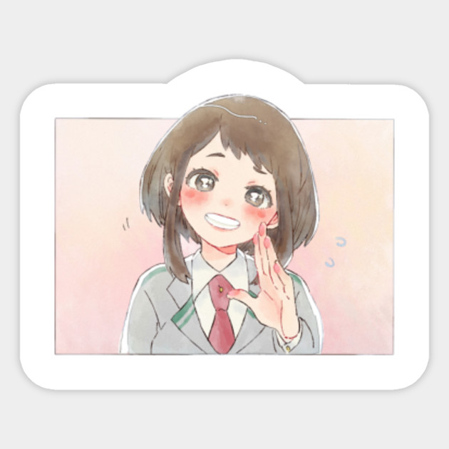 Ochako Uraraka Cute Ochako Uraraka Cute Sticker Teepublic