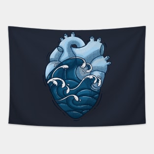 Heart Waves Tapestry