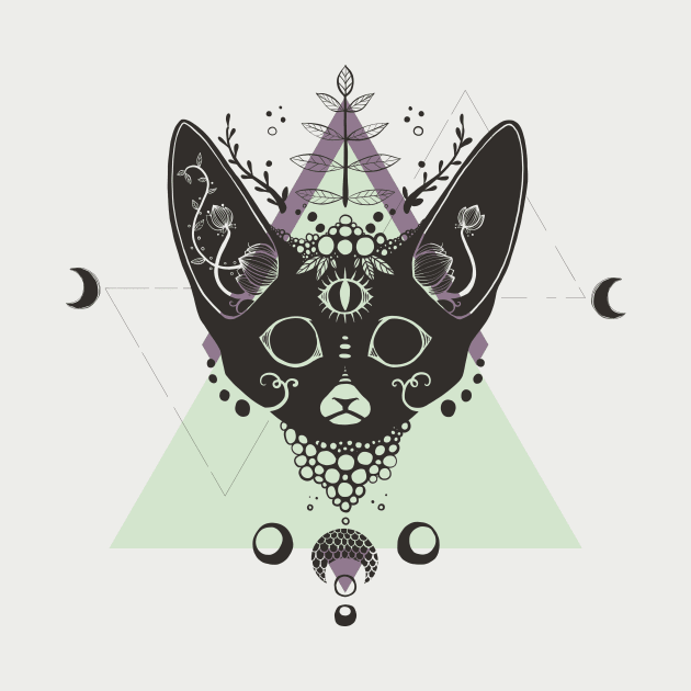 Fennec Fox With Third Eye Original Artwork, Weird Art by cellsdividing