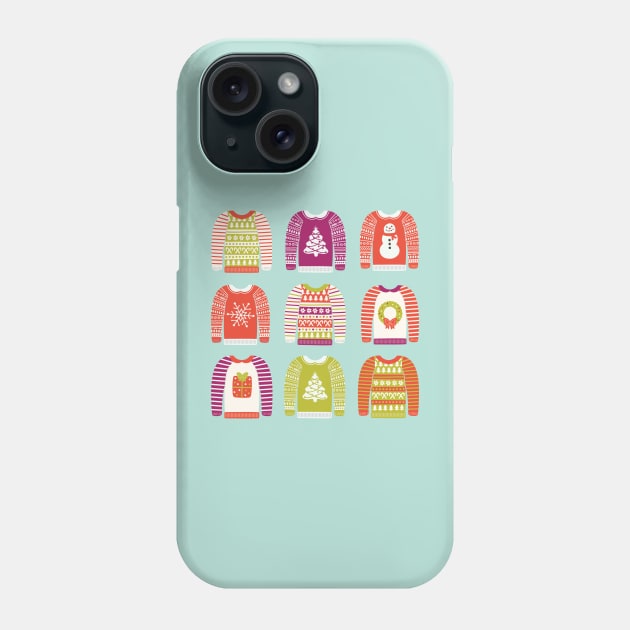 Ugly Christmas Sweaters Phone Case by allisonromerodesign