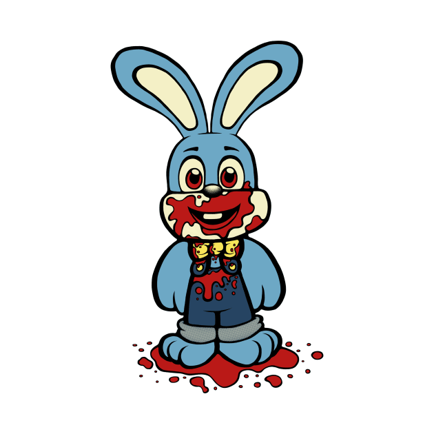 Blue Robbie the Rabbit by jellysoupstudios