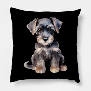 Puppy Miniature Schnauzer Pillow