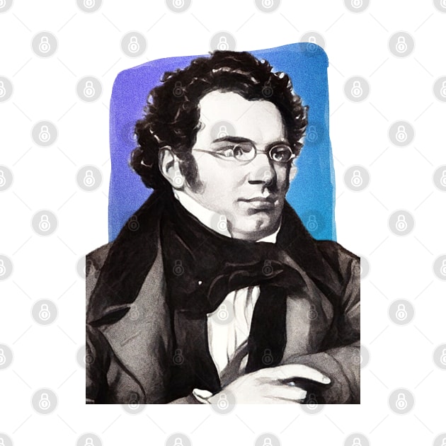 Austrian Composer Franz Schubert illustration by Litstoy 