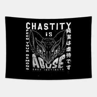 Chastity Is Abuse Tapestry