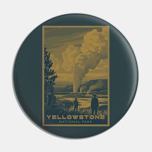 Doutone Yellowstone National Park Travel Poster Pin