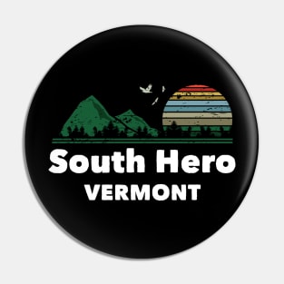 Mountain Sunset Flying Birds Outdoor South Hero Vermont Pin