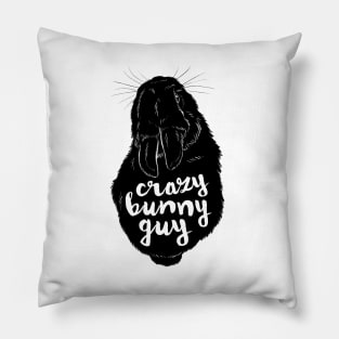 Crazy Bunny Guy Pillow