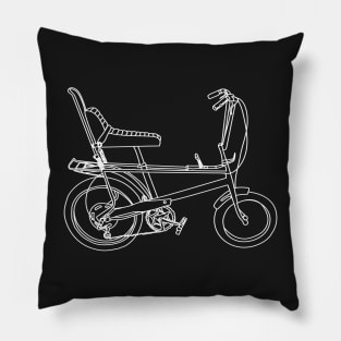 Chopper Bike- white lines Pillow