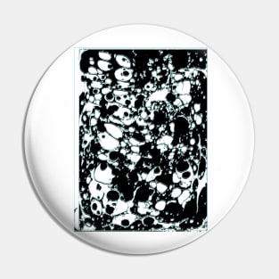 Black and White Ink Paint Spill graphic mint green lines Pin