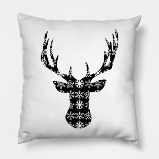 Christmas Deer - geometric vector art Pillow