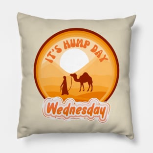 Retro Its Wednesday Hump Day Happy Hump Day Memes For Work Funny Employee Employer Pillow