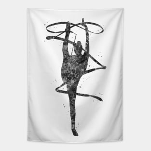 Rhythmic gymnastics black and white Tapestry