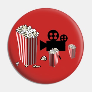 Movie Reels and Popcorn Pin