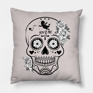 Sugar Skull Valentine. Pillow