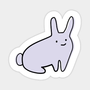 Cute Silly Simple Minimalist Pastel Purple Bunny Rabbit Magnet