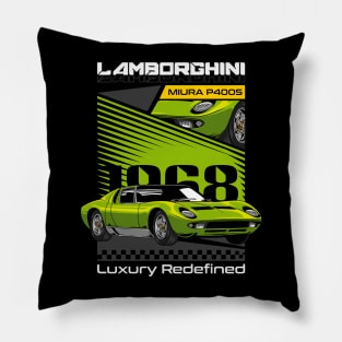 Classic Miura Supercar Pillow