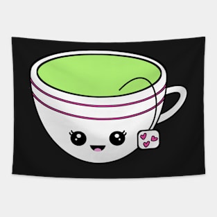 Cute Matcha Tea Tapestry