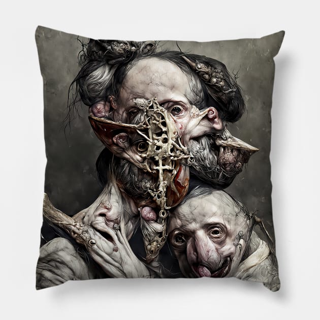 Horror Portrait #13 Pillow by aetherialdnb