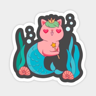 Lovely Mermaid Cat Magnet