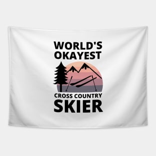 World's Okayest Cross Country Skier - Funny Skiing Tapestry